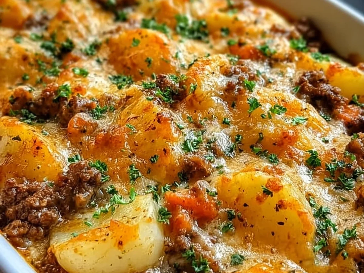 Hearty Hobo Casserole with Beef and Potatoes - Featured Image