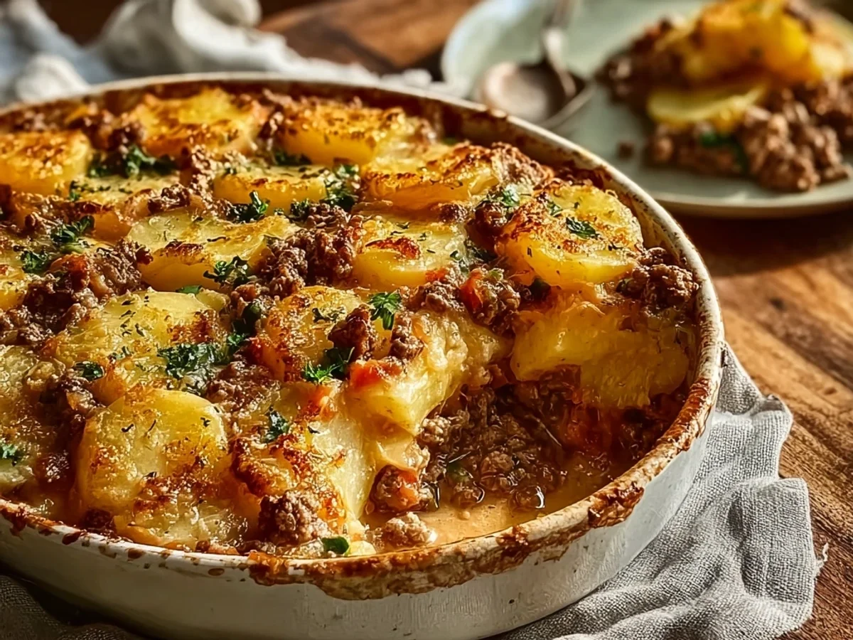 Hearty Hobo Casserole with Ground Beef - Featured Image