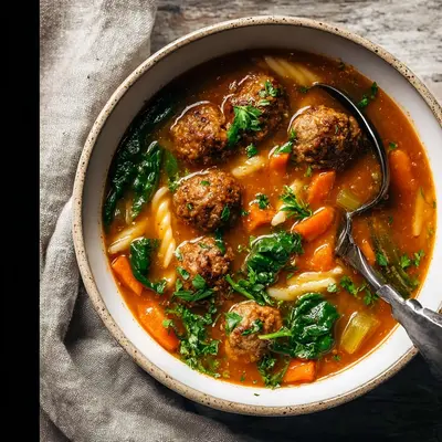 Hearty Meatball Soup, a Simple Comfort Meal