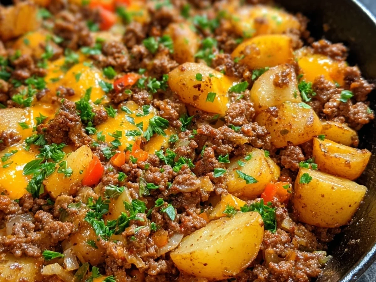 Hearty Skillet Ground Beef and Potatoes: A One-Pan Dinner - Featured Image