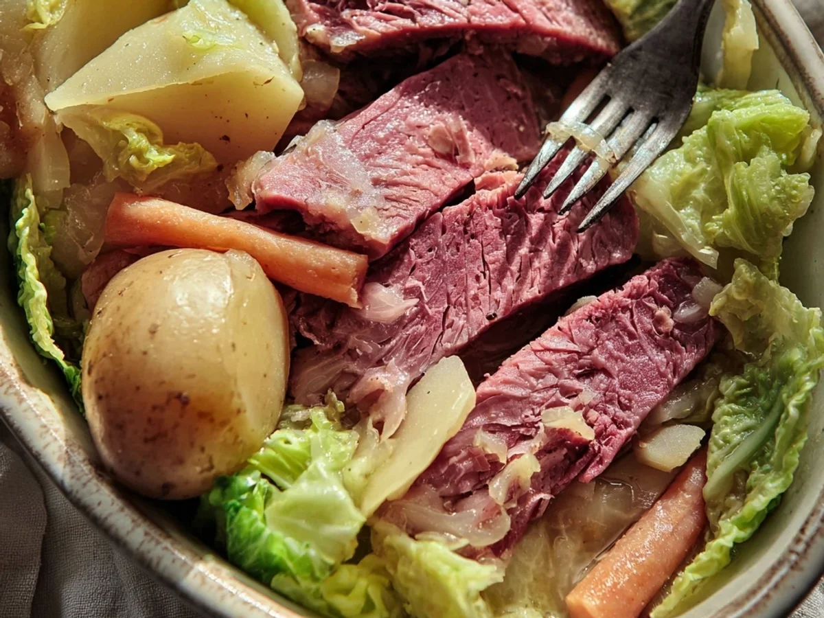 Hearty Slow Cooker Corned Beef and Cabbage Dinner - Featured Image