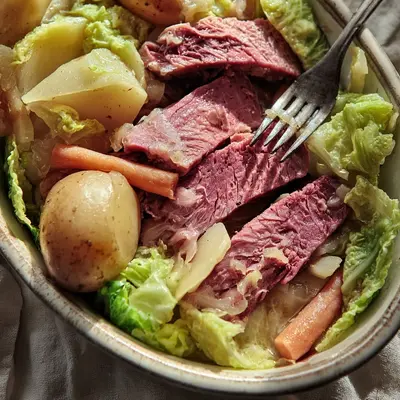 Hearty Slow Cooker Corned Beef and Cabbage Dinner