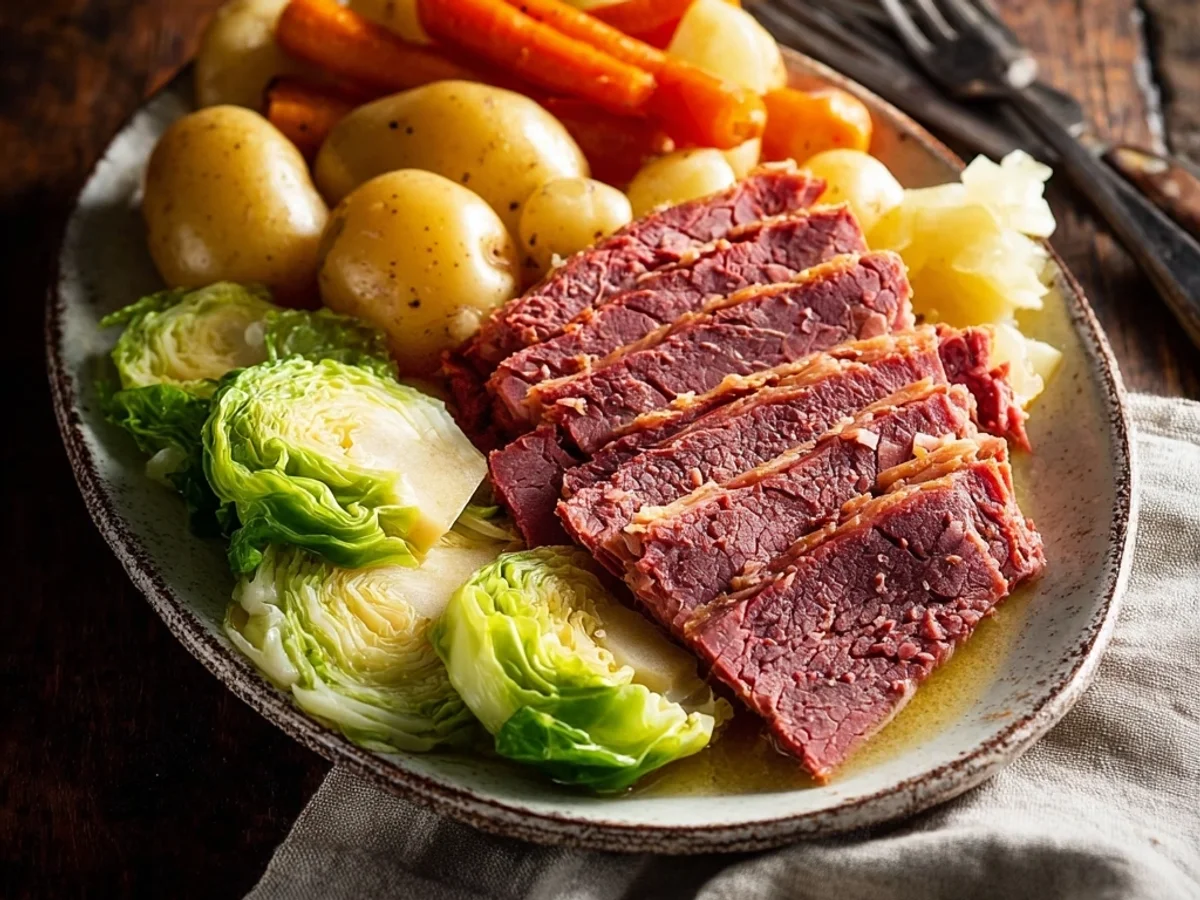 Hearty Slow Cooker Corned Beef & Cabbage Dinner - Featured Image