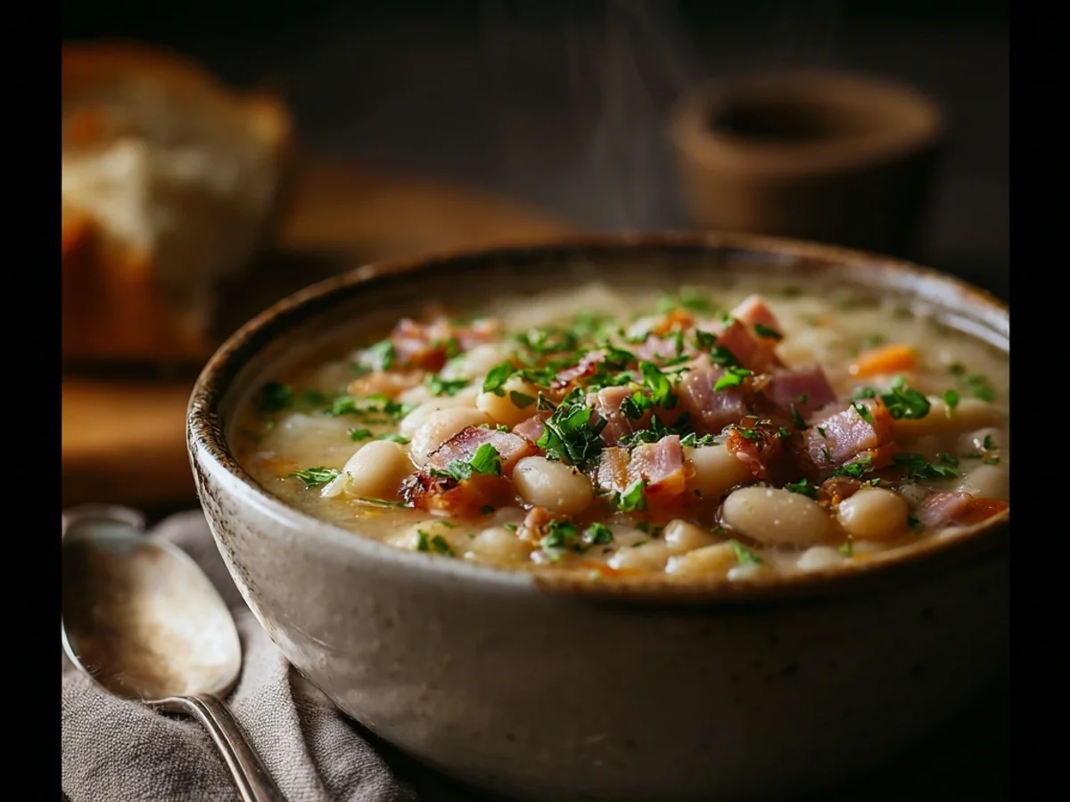 Hearty White Bean Soup with Turkey Ham - Featured Image