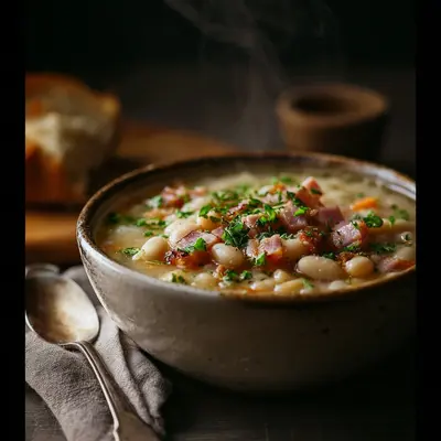 Hearty White Bean Soup with Turkey Ham