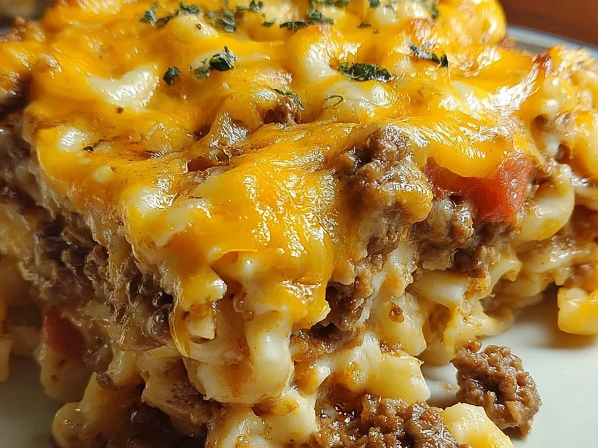 Homestyle Cheesy Hamburger Casserole: Quick Weeknight Dinner - Featured Image