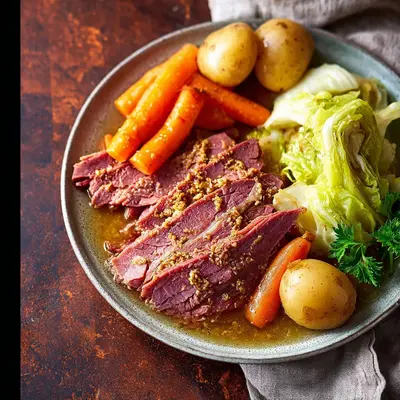 Homestyle Crockpot Corned Beef and Cabbage Recipe