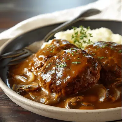 Homestyle Salisbury Steak Recipe: Rich Onion Gravy