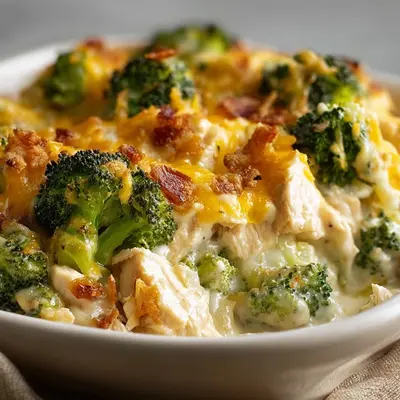 Low Carb Creamy Chicken Broccoli Casserole