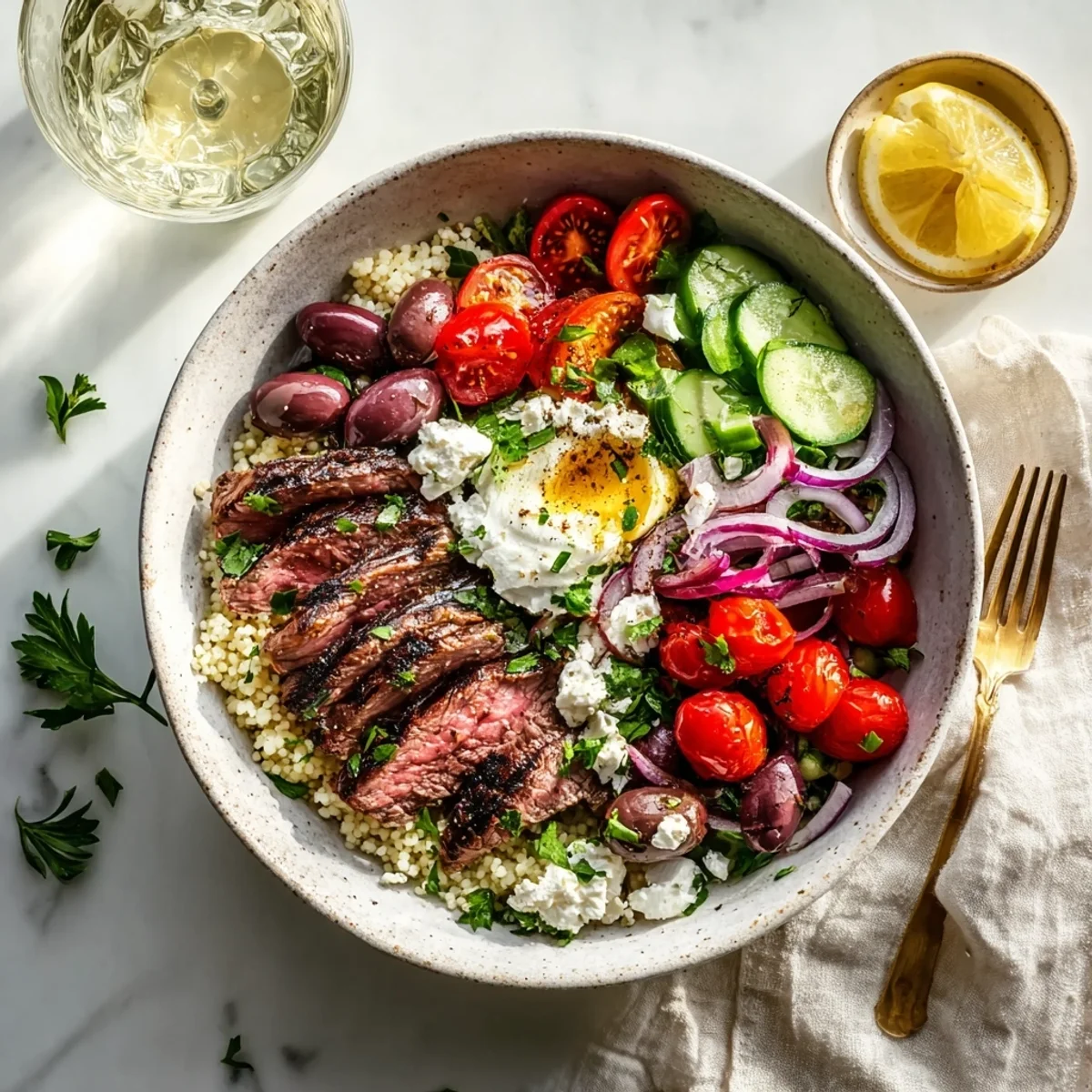 Mediterranean Steak Bowl Recipe: Zesty Weeknight Delight
