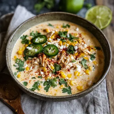 Mexican Street Corn White Chicken Chili: A Zesty Bowl