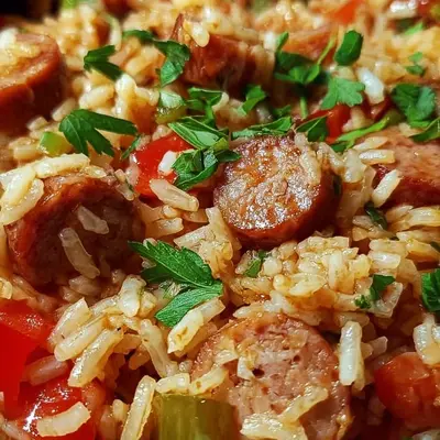One-Pot Rice & Beef Sausage: Easy Weeknight Meal