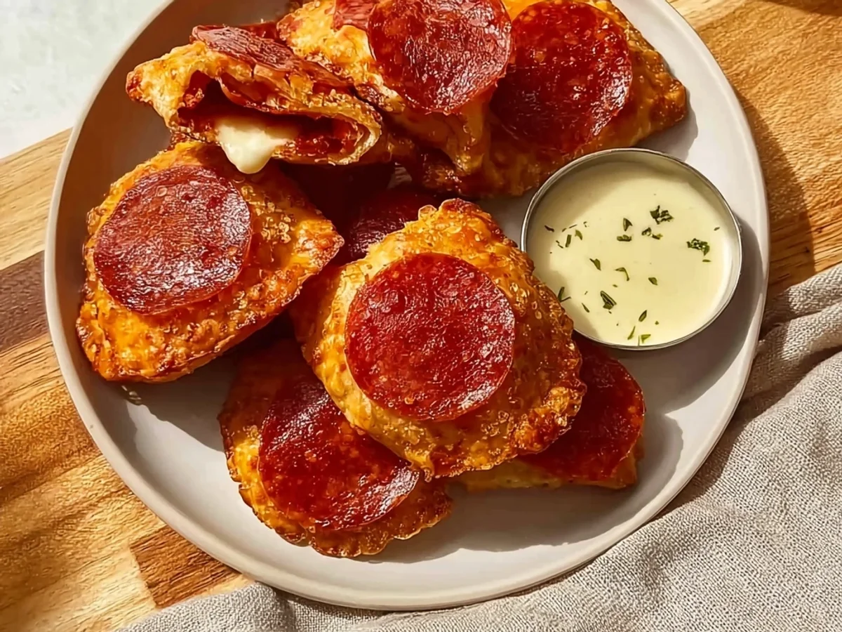 Peppy Pepperoni Pockets Recipe: Cheesy, Crispy Bites - Featured Image