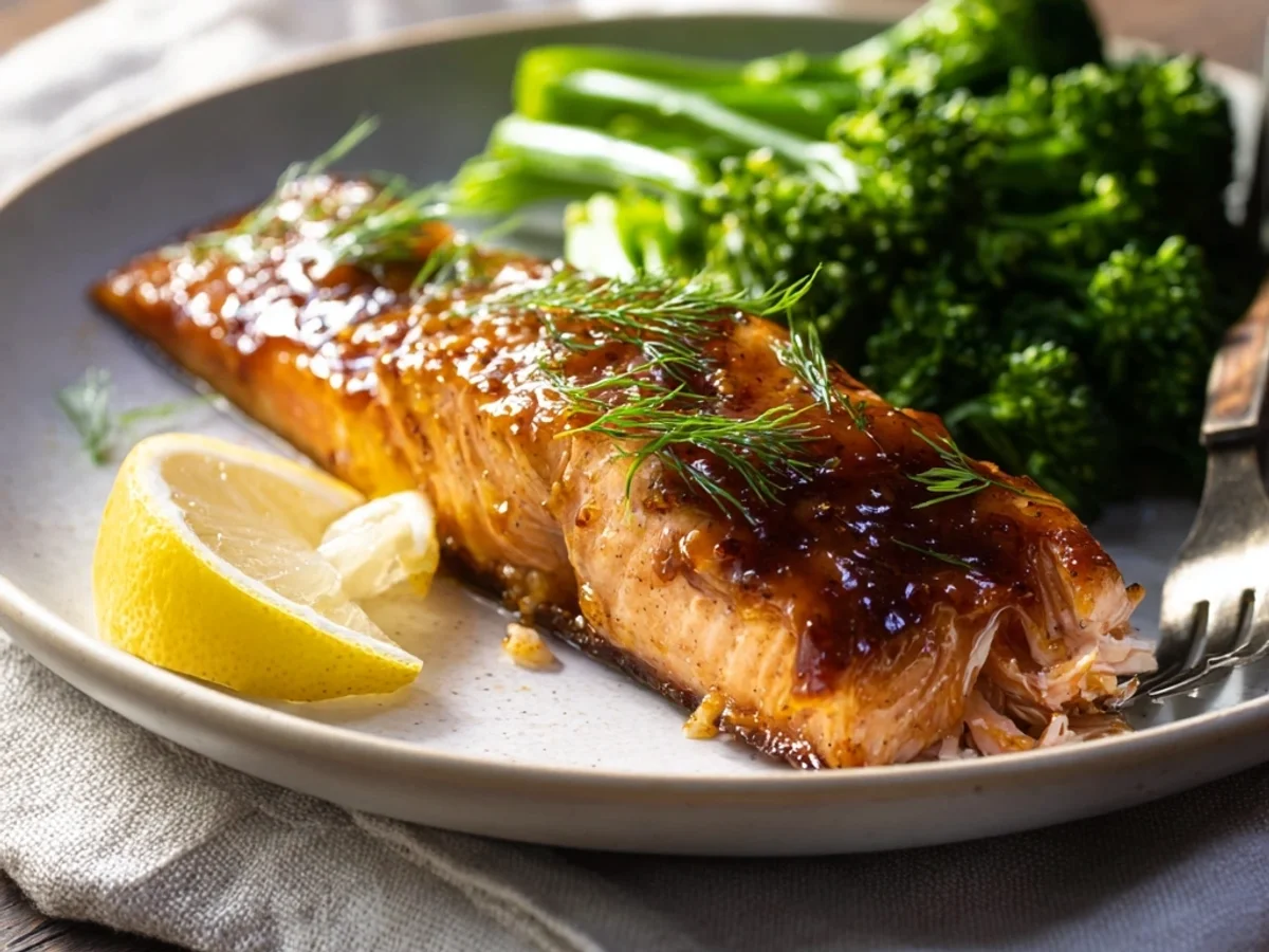 Quick Air Fryer Honey Mustard Salmon - Featured Image