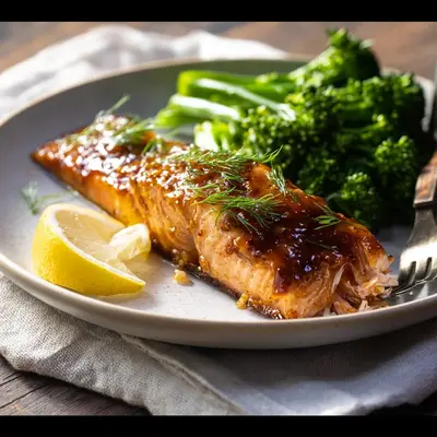 Quick Air Fryer Honey Mustard Salmon