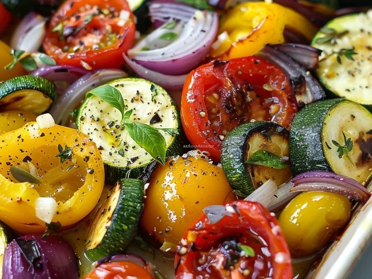 Quick & Easy One Pan Greek Vegetables - Featured Image