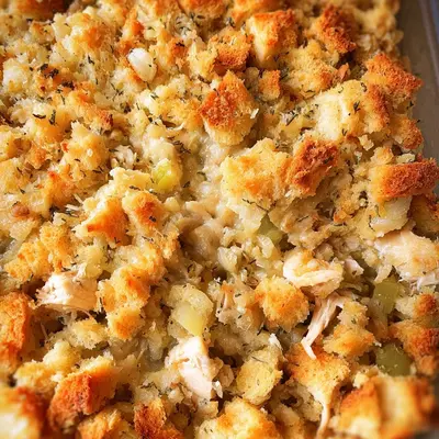 Quick Rotisserie Chicken Stuffing Casserole