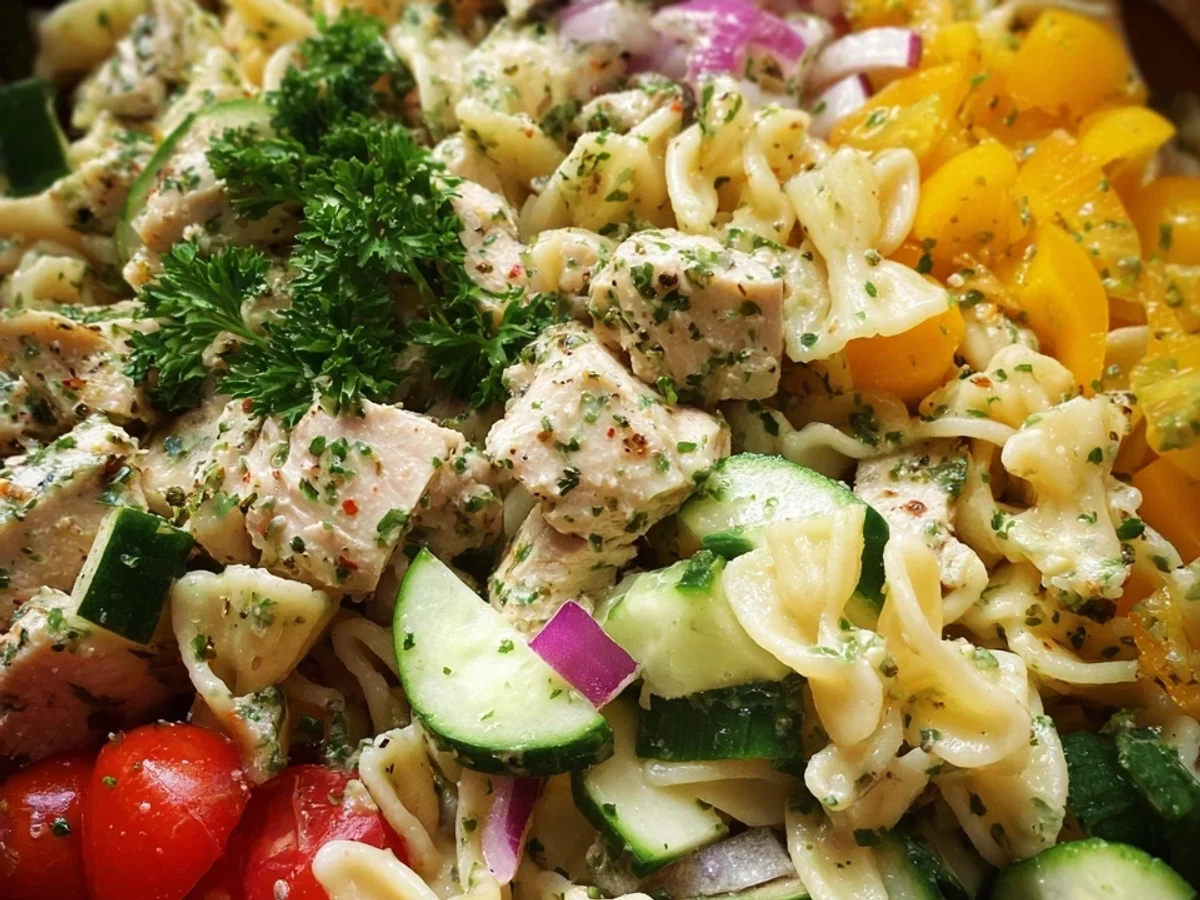Refreshing Chicken Pasta Salad with Zesty Lemon Dressing - Featured Image
