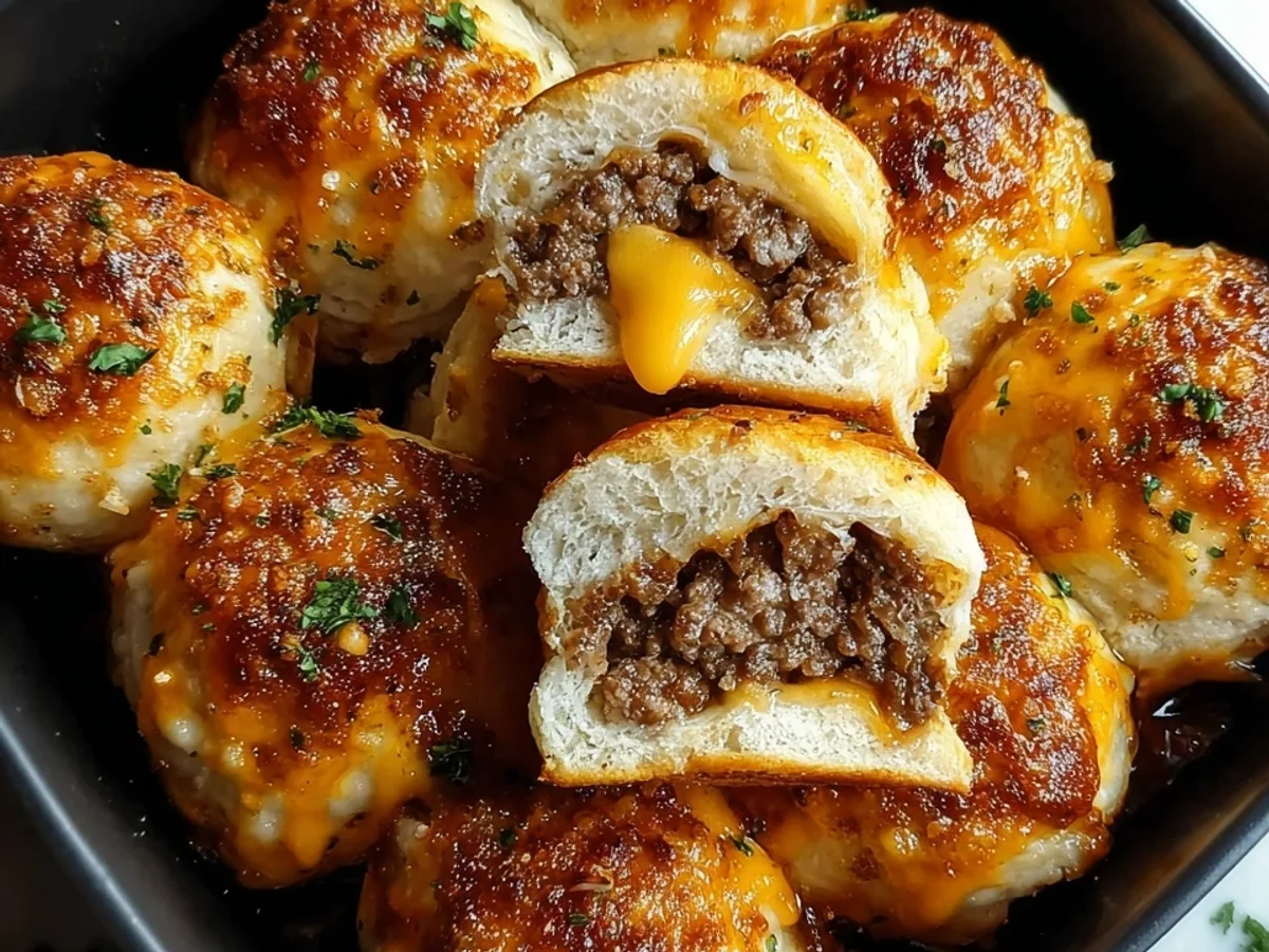 Rich Garlic Parmesan Burger Bombs - Featured Image
