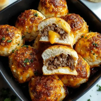 Rich Garlic Parmesan Burger Bombs