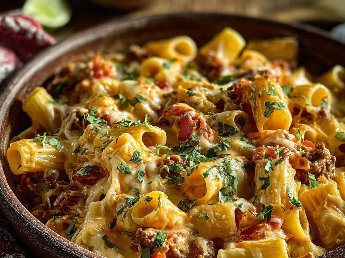 Rotel Pasta Fiesta: Creamy Cheesy Tex-Mex Delight - Featured Image