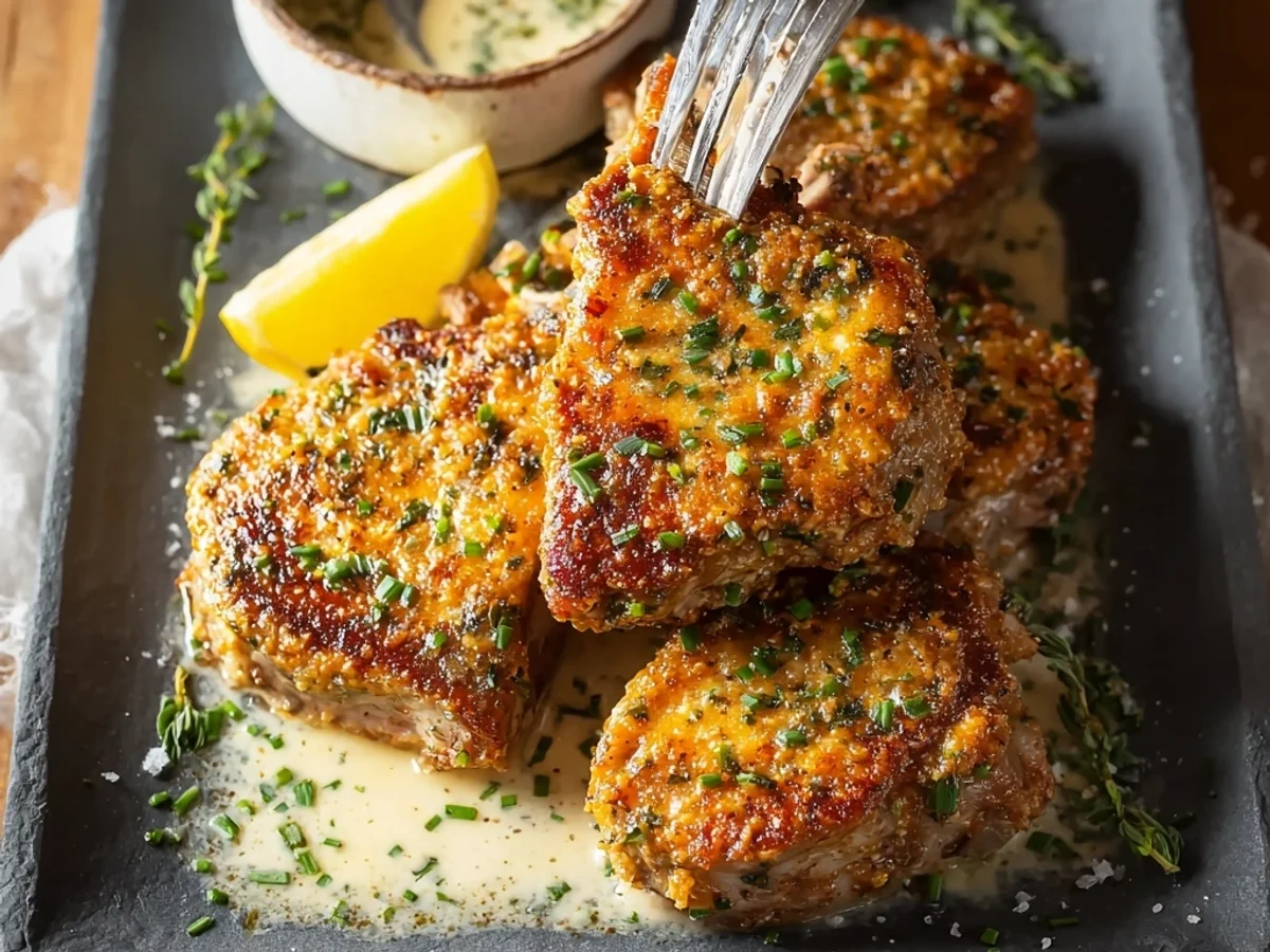 Savory Cheddar Ranch Lamb Chops Recipe - Featured Image