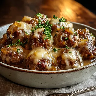 Savory Crock Pot French Onion Meatballs for Dinner