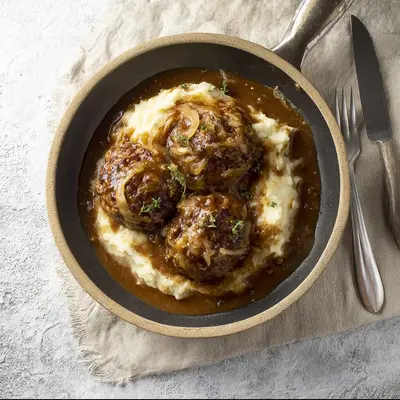 Savory French Onion Salisbury Steak with Rich Gravy