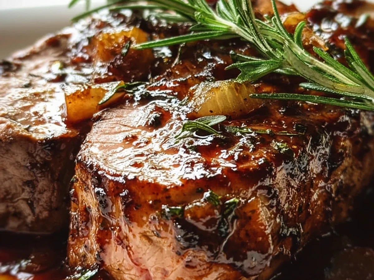 Slow Cooker Apple Butter Glazed Lamb Tenderloin - Featured Image
