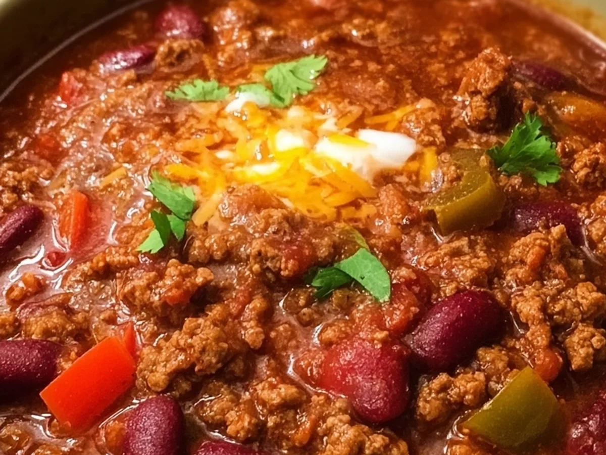 Slow Cooker Beef Chili: Easy Hearty Dinner Recipe - Featured Image