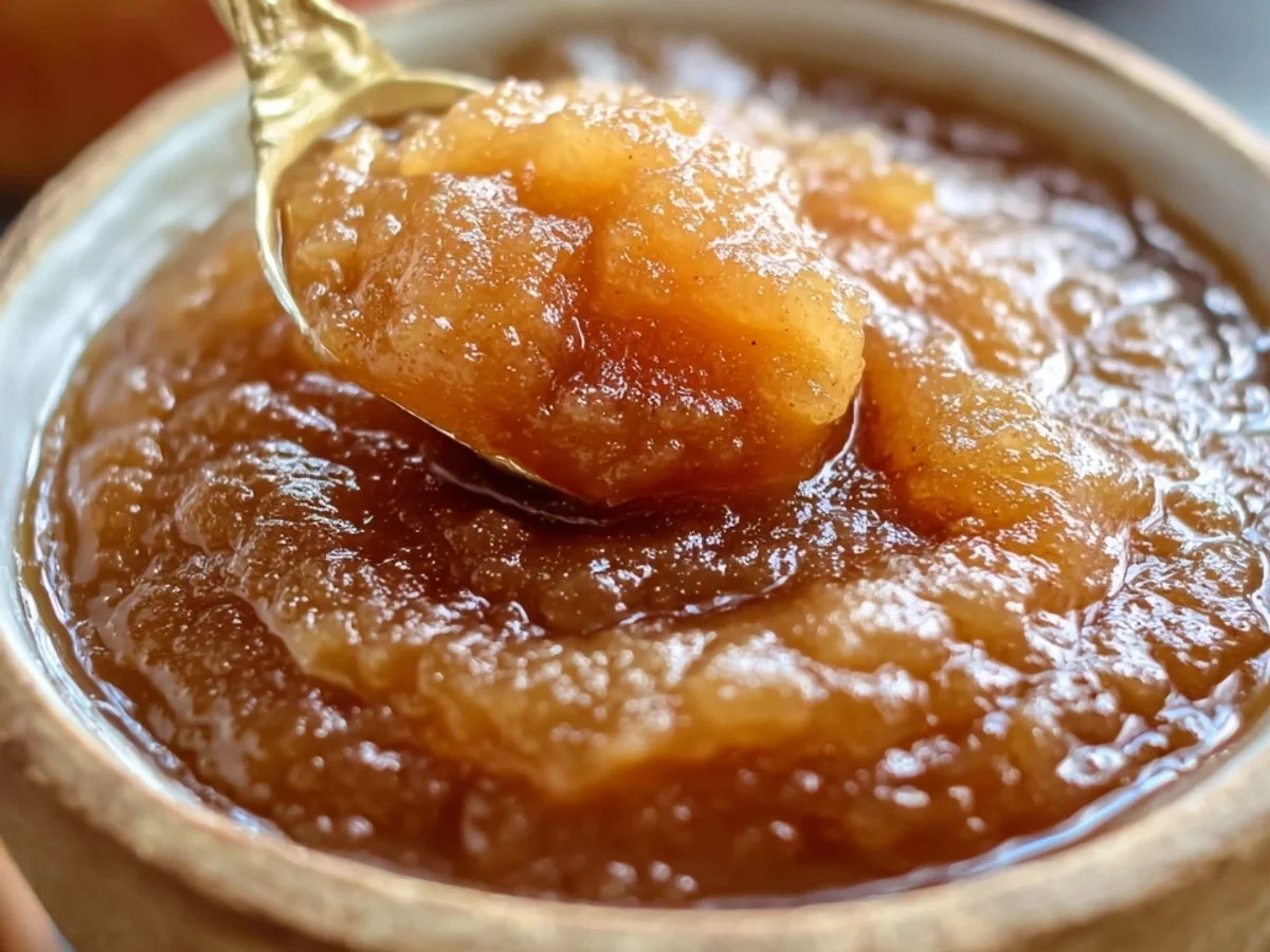 Slow Cooker Cinnamon Applesauce Recipe - Featured Image