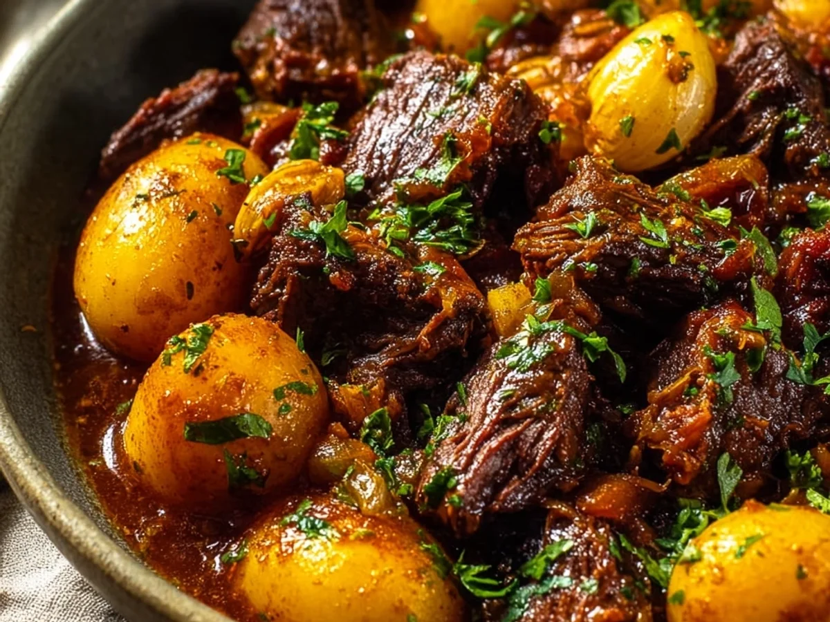 Slow Cooker Garlic Beef Potatoes for Effortless Dinners - Featured Image