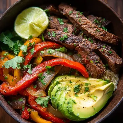 Smoky Low Carb Steak Fajita Bowl: Quick Keto Dinner