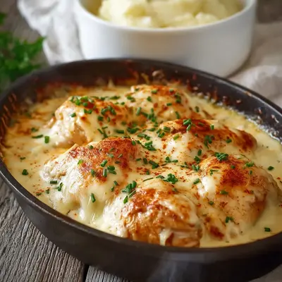 Smothered Cheesy Sour Cream Chicken Recipe