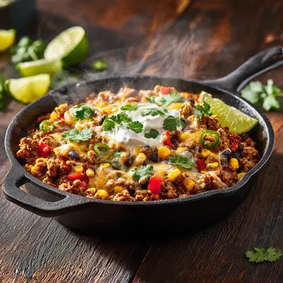 Speedy One-Pan Ground Turkey Taco Skillet