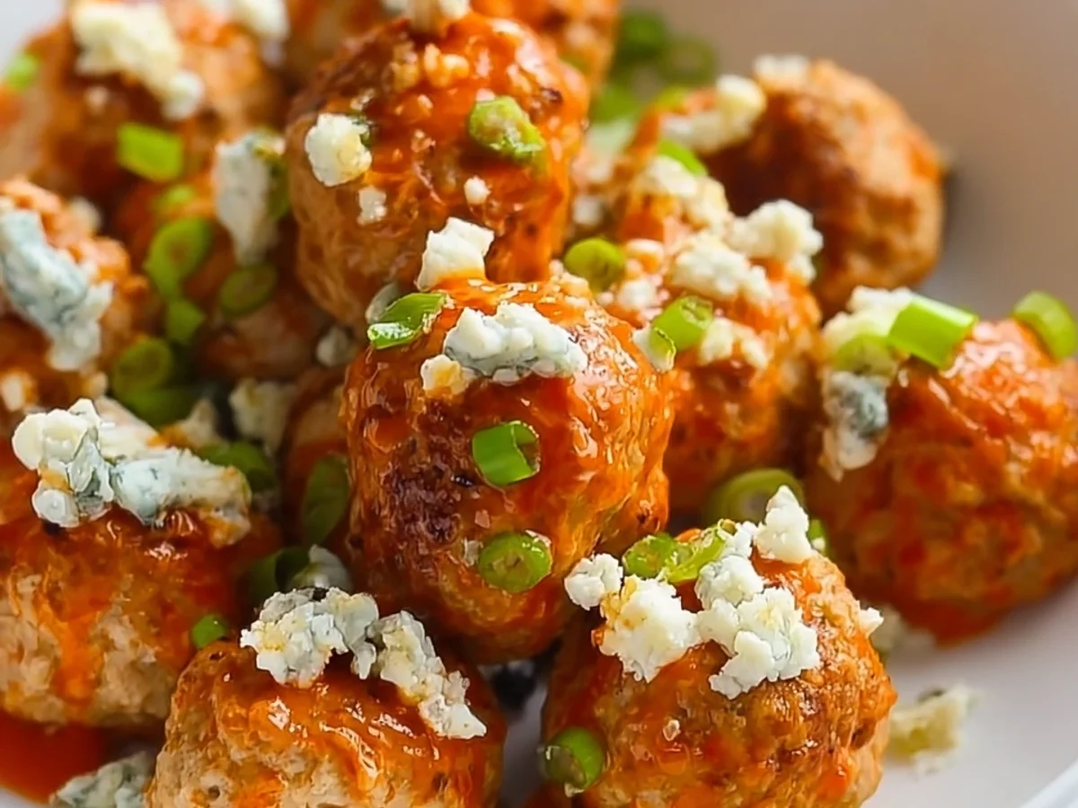Spicy Buffalo Chicken Meatballs: Game Day Appetizer - Featured Image
