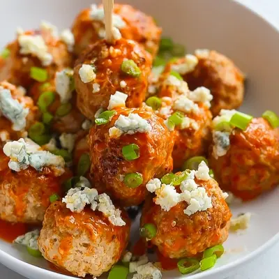 Spicy Buffalo Chicken Meatballs: Game Day Appetizer