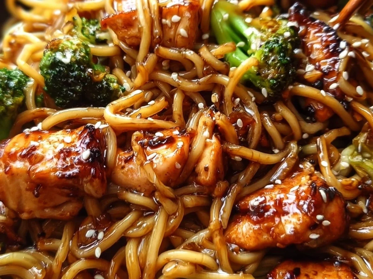 Sticky Garlic Chicken Noodles: Quick Asian Dinner - Featured Image