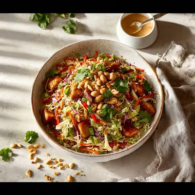 Tangy Peanut Chicken Crunch Salad Recipe for Weeknights