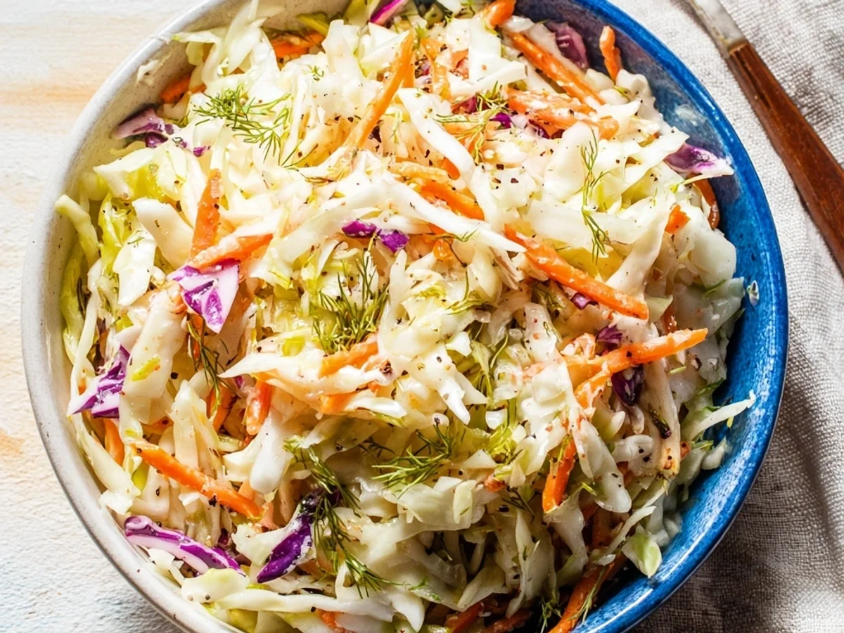 Tangy Sweet Vinegar Coleslaw: A Family Favorite Side - Featured Image
