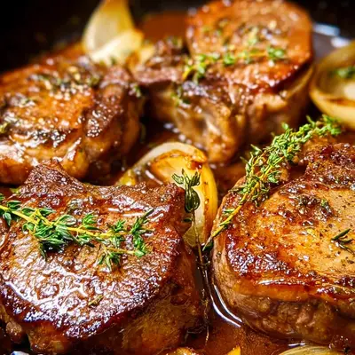 Tender Apple Butter Lamb Chops