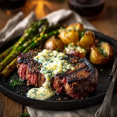 Tender Garlic Butter Steak with Creamy Parmesan Sauce
