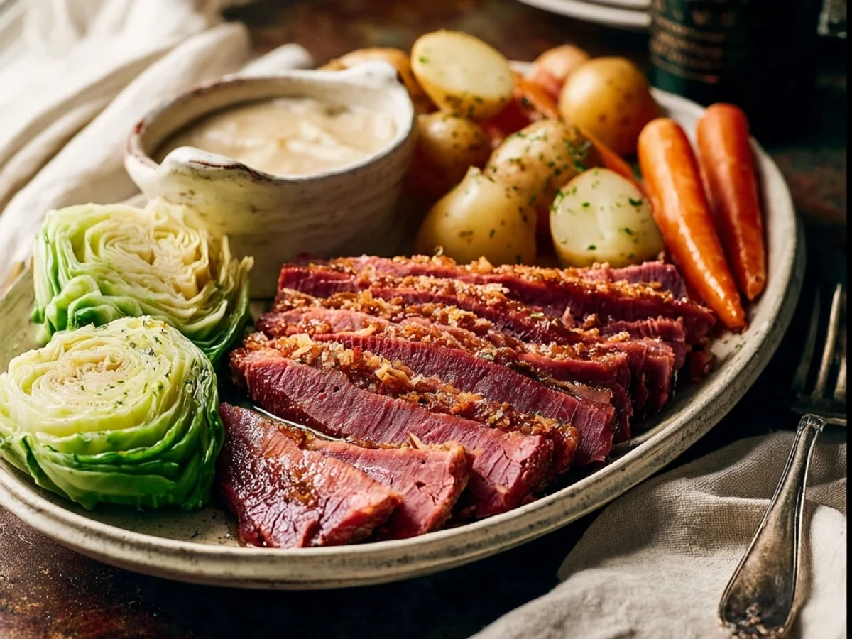 Tender Instant Pot Corned Beef & Cabbage - Featured Image