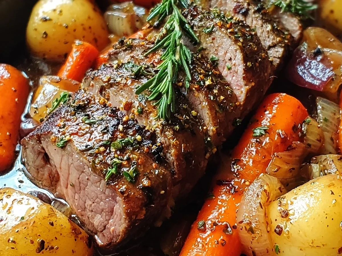 Tender Lamb Loin Crock Pot Recipe - Featured Image