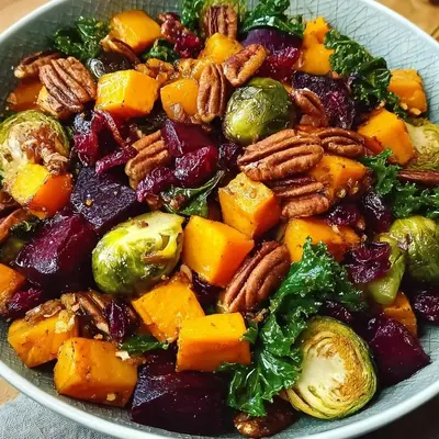 Winter Vegetable Salad with Roasted Butternut Squash