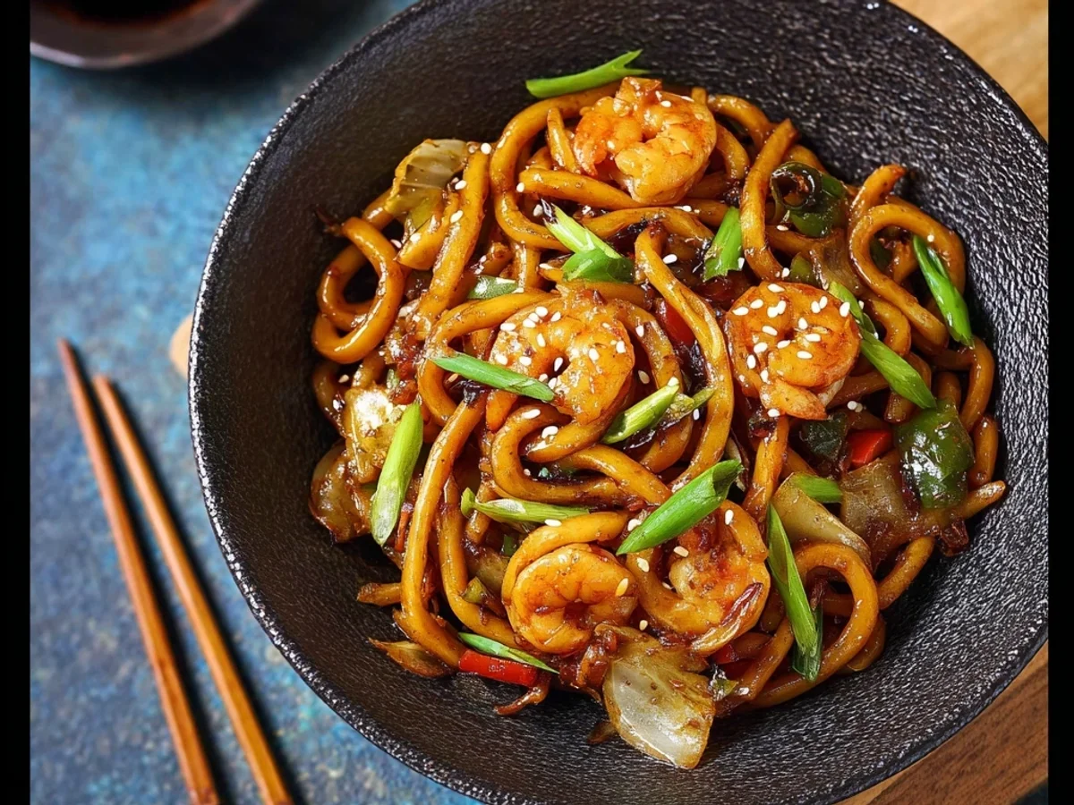 Yaki Udon with Shrimps: Quick & Flavorful Weeknight Dish - Featured Image