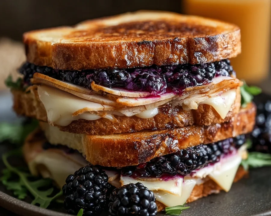 Blackberry Brie Turkey Ham Sandwich: Sweet & Savory