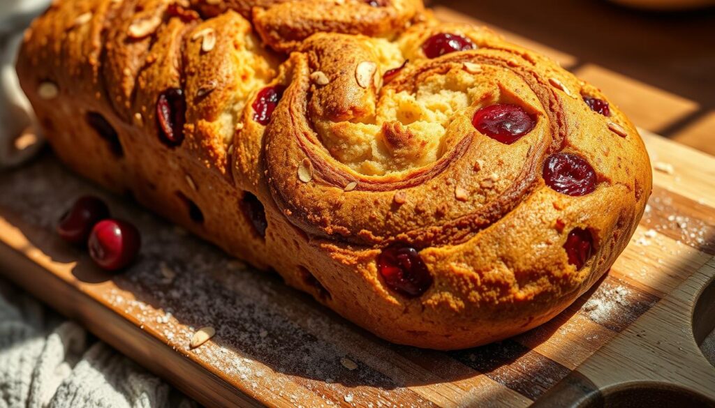 Freshly baked cinnamon bread