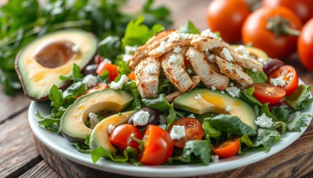 avocado salad with protein