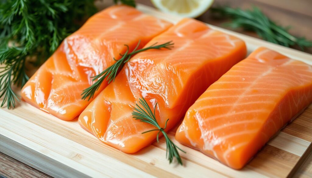 fresh salmon fillets